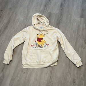 Disney Cream Hoodie with Character Design